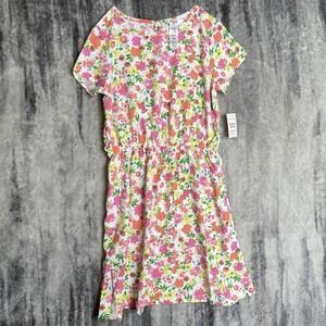 GUESS Floral Print Youth Girl 7/8 Short Sleeve Dress
